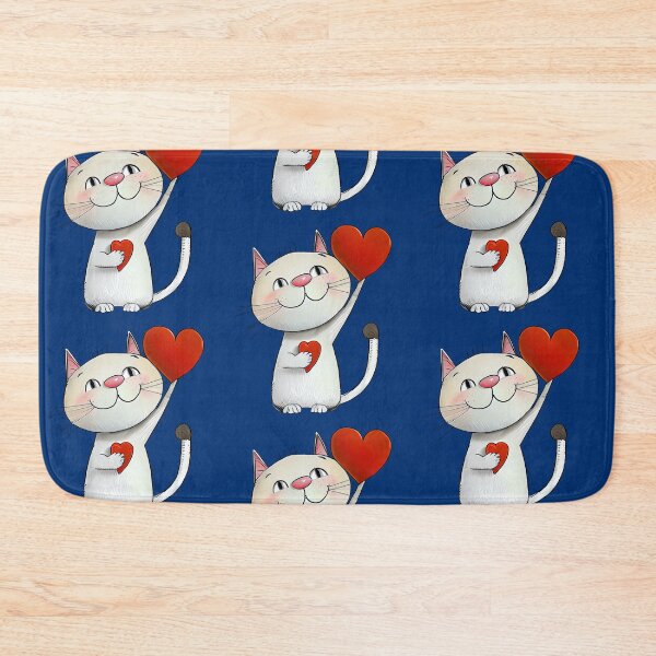 Item preview, Cat with Two Hearts - funny illustration for cat lovers designed and sold by KOTOdesign.