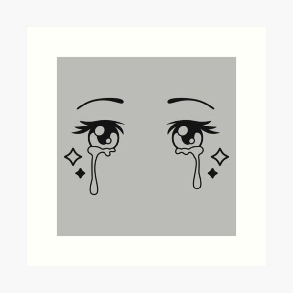 Crying Eye Anime Manga Style Teardrops Stock Vector Royalty Free  631345634  Shutterstock
