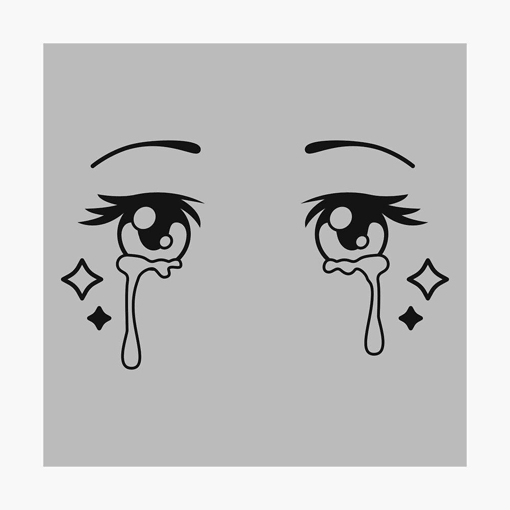 Sad Anime Eyes Tears Her Big Stock Vector Royalty Free 1662878467   Shutterstock