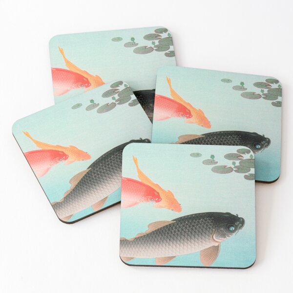 Item preview, Common and Golden Carp  by Ohara Koson - Great Arts designed and sold by InHerits.