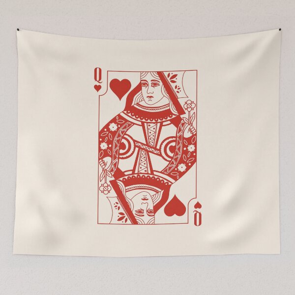 Item preview, Red Queen of Hearts – Vintage Playing Card designed and sold by GraphicBicycle.