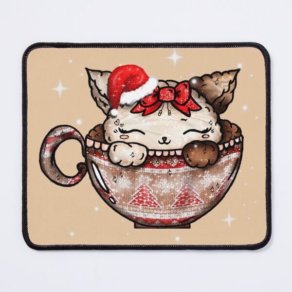 Item preview, Christmas Hot Cat-colate Kawaii Choco Cup Cute Red designed and sold by Jolly-Yosei.