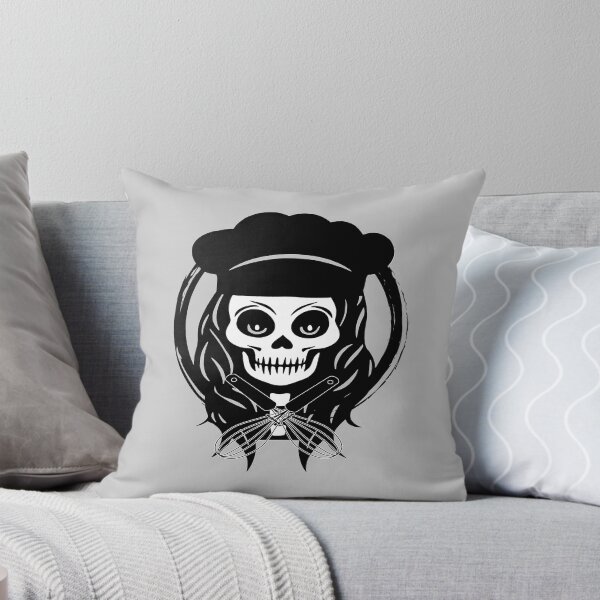 Item preview, Female Cook Skull and Whisk Crossed Tools Black Logo designed and sold by Nuletto.