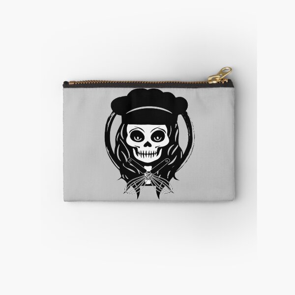 Item preview, Female Cook Skull and Whisk Crossed Tools Black Logo designed and sold by Nuletto.
