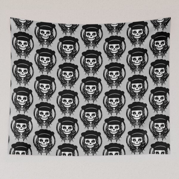 Item preview, Female Cook Skull and Whisk Crossed Tools Black Logo designed and sold by Nuletto.