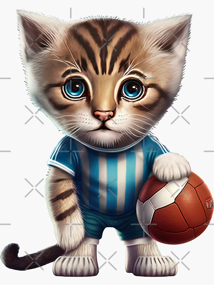 Cat and soccer outlet ball