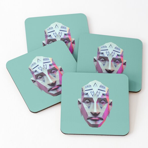 Item preview, Polygonal Face With Tattooed Head designed and sold by PolygonXYZ.