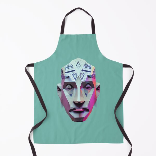 Item preview, Polygonal Face With Tattooed Head designed and sold by PolygonXYZ.