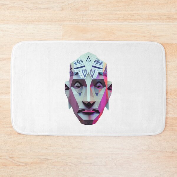 Item preview, Polygonal Face With Tattooed Head designed and sold by PolygonXYZ.
