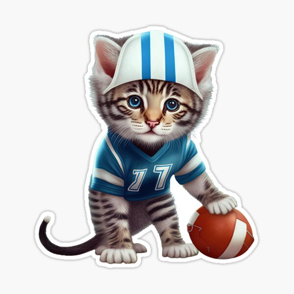 Cat playing football Sticker for Sale by AnimalArtPhotos