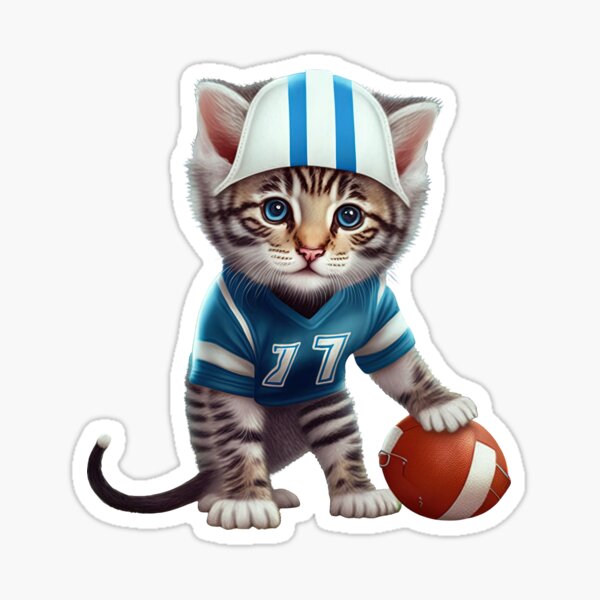 "Cat playing football" Sticker for Sale by AnimalArtPhotos Redbubble