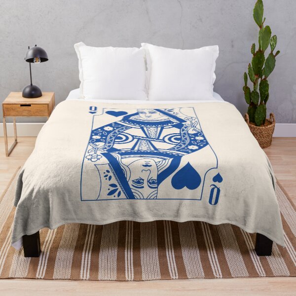 Item preview, Navy Blue Queen of Hearts – Vintage Playing Card designed and sold by GraphicBicycle.