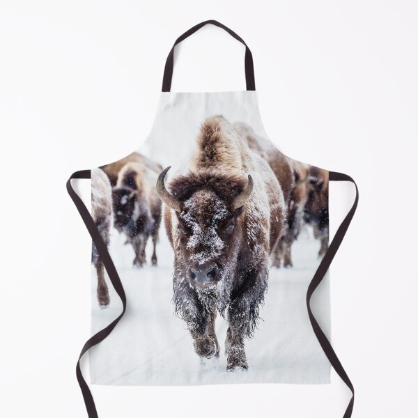 Item preview, Bison group in the road in the Winter designed and sold by InHerits.