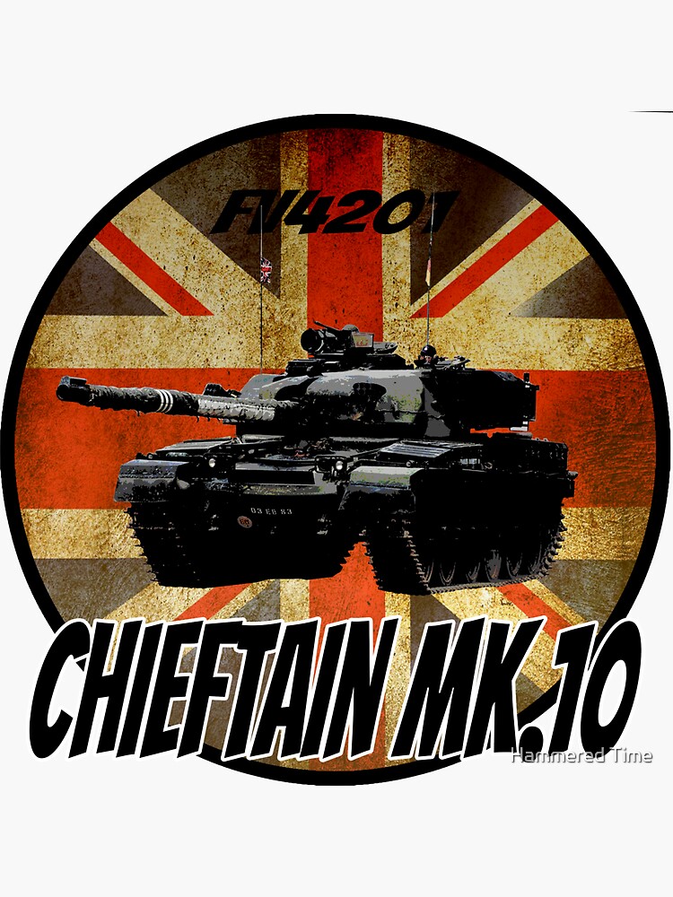 Chieftain Mk 10uk Main Battle Tank Union Jack Sticker For Sale By