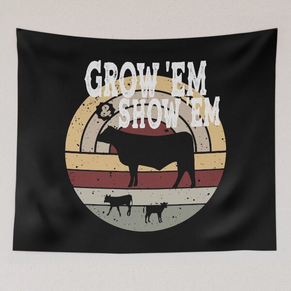 Item preview, Livestock Show Steers - Grow Em And Show Em - Market Steers Gray and Maroon designed and sold by handsoftime2020.