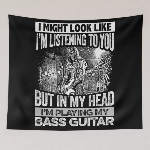 Item preview, But In My Head I'm Playing My Bass Guitar Classic T-Shirt designed and sold by boldatrobecp.