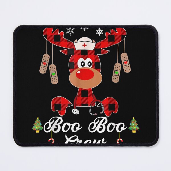 Item preview, Funny nurse christmas reindeer buffalo plaid boo boo crew designed and sold by GomeThomas.
