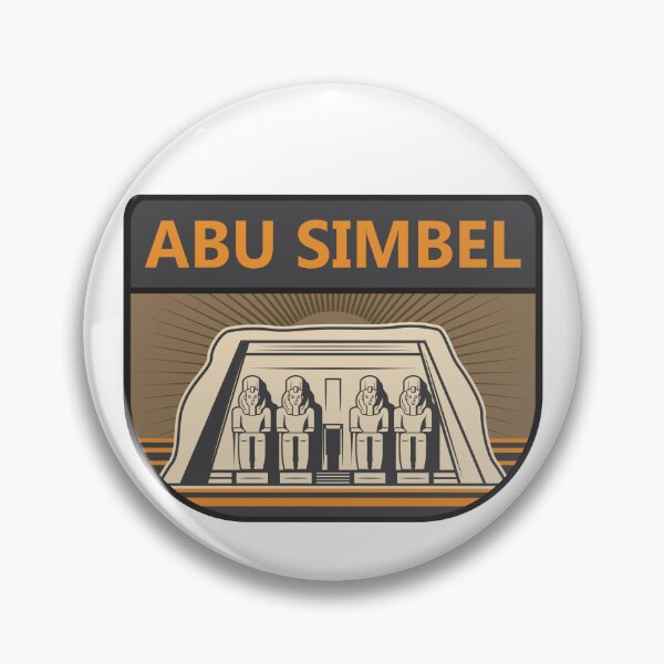 Item preview, Abu Simbel Egypt Travel Art Retro designed and sold by KrisSidDesigns.