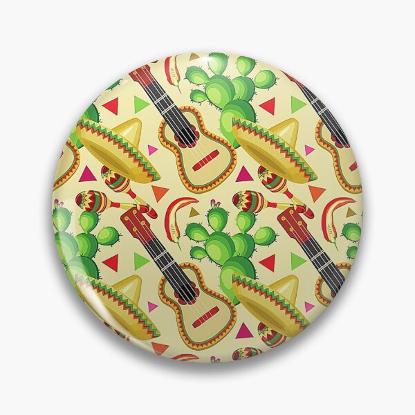 Item preview, Mexican Sombrero Hat and Guitar Pattern designed and sold by PatternMama.