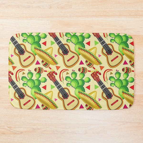 Item preview, Mexican Sombrero Hat and Guitar Pattern designed and sold by PatternMama.