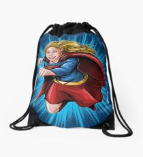 A Super Heroine Drawstring Bag