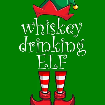 Imagen de la obra Whiskey Drinking Elf Family Christmas Pajama Whiskey Gear de DynamicDesign