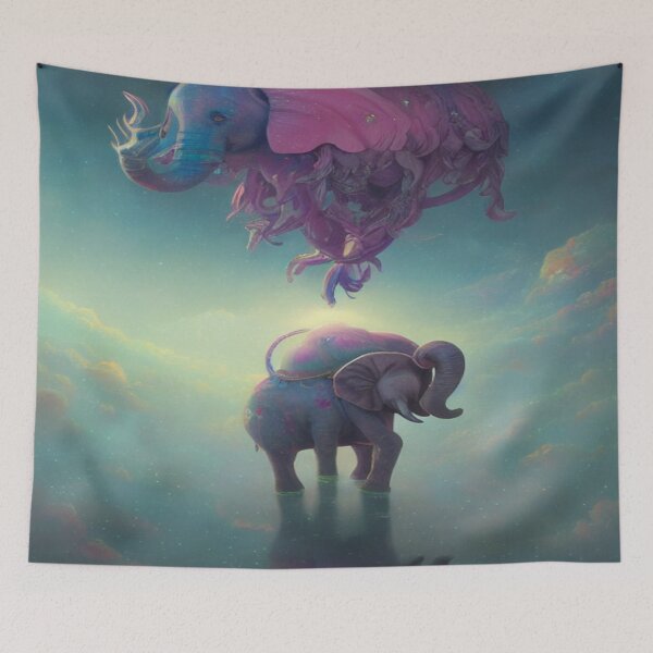 Artikelvorschau, Schöner kosmischer mystischer Elefant entworfen und verkauft von Itsheartshop.