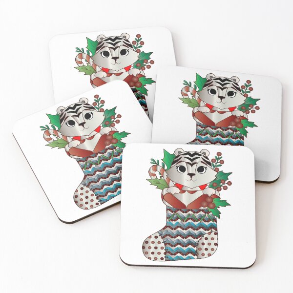 Item preview, Christmas Stocking with Cute Cat designed and sold by SWD1956.