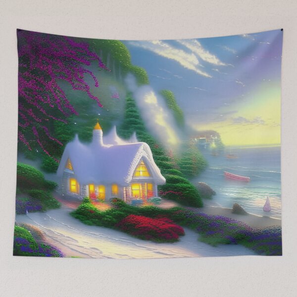 Item preview, Beachside Christmas Cottage designed and sold by pinkal.