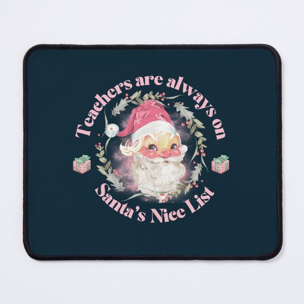 Item preview, Retro Vintage Pink Santa Claus, Teachers are always on Santa’s Nice list, Teacher Gifts designed and sold by Mumzy2many.