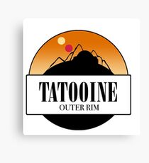 tatooine circle graphic Canvas Print