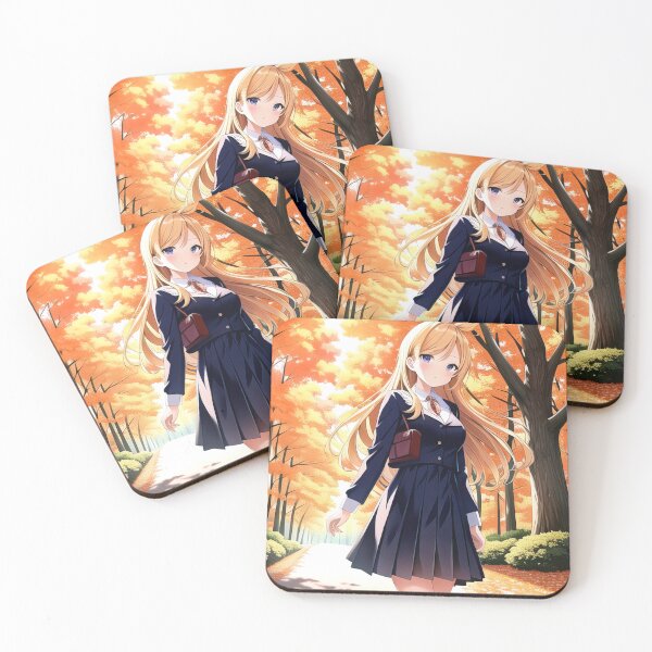 Artikelvorschau, Nettes blondes Anime-Teen-Mädchen, das in einen Wald geht entworfen und verkauft von 100PercentOtaku.