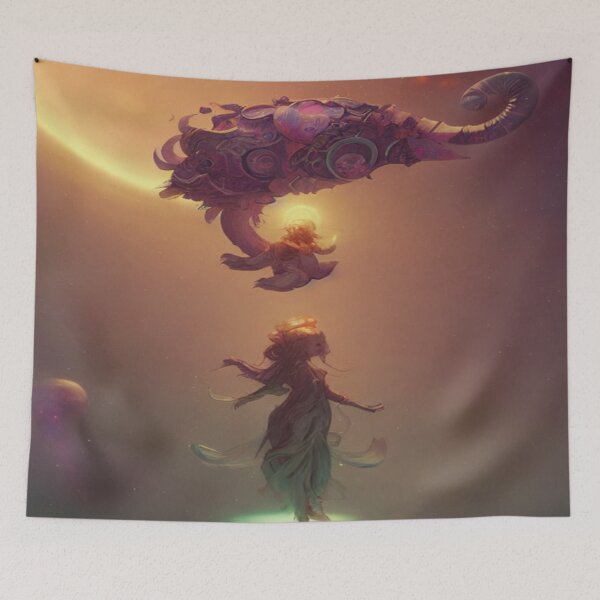 Item preview, Cosmic Flowered Elephant designed and sold by Itsheartshop.