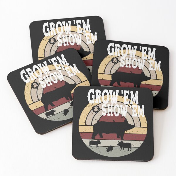 Item preview, Show Pigs - Grow Em And Show Em - Livestock Market Pigs - Shades of Grey designed and sold by handsoftime2020.