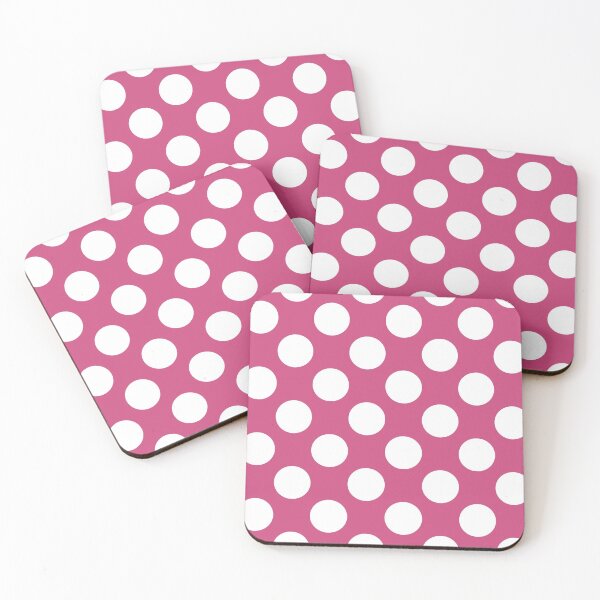 Item preview, Dust Pink Yarrow white polka dots designed and sold by coverinlove.