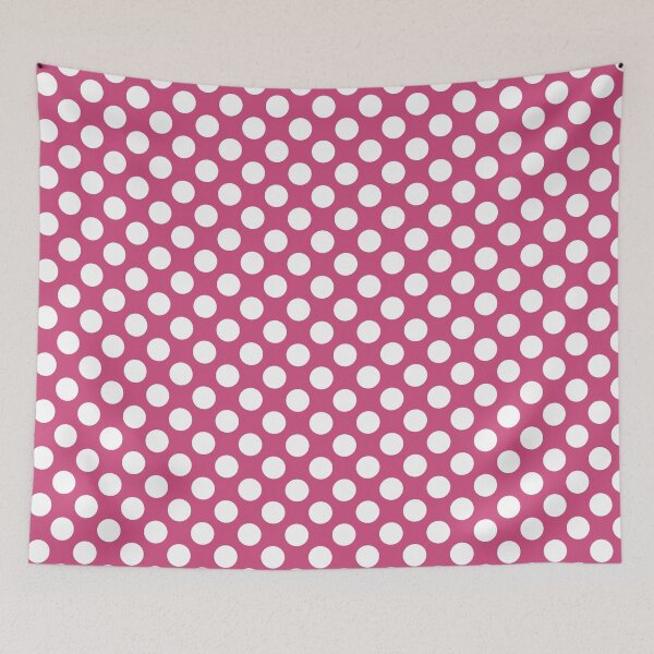 Item preview, Dust Pink Yarrow white polka dots designed and sold by coverinlove.