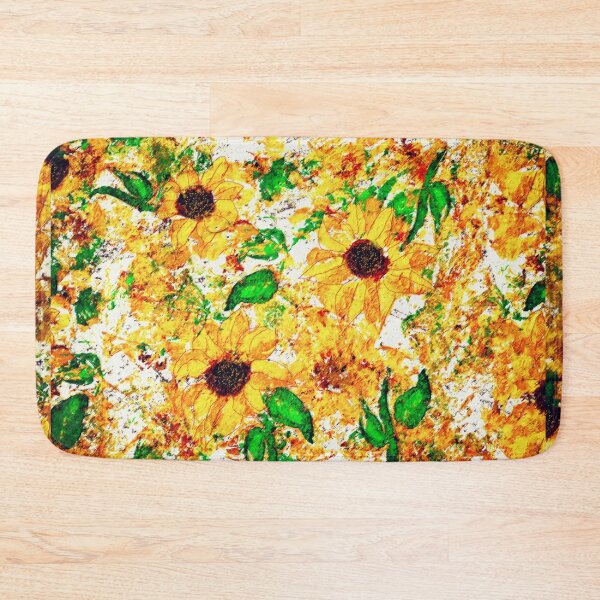 Item preview, Primitive Rustic Sunflower Garden Yellow Green Brown designed and sold by jocelynsart.