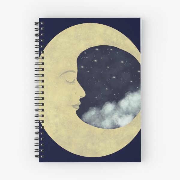 Item preview, Dreamer Sleepy Moon in the Starry Night Sky designed and sold by ReverieDaze.