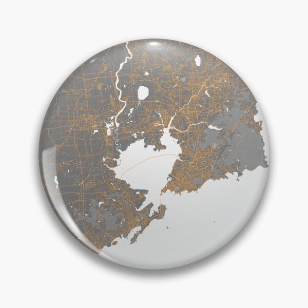 Item preview, Qingdao City Map of Shandong, China - Bauhaus designed and sold by deMAP.