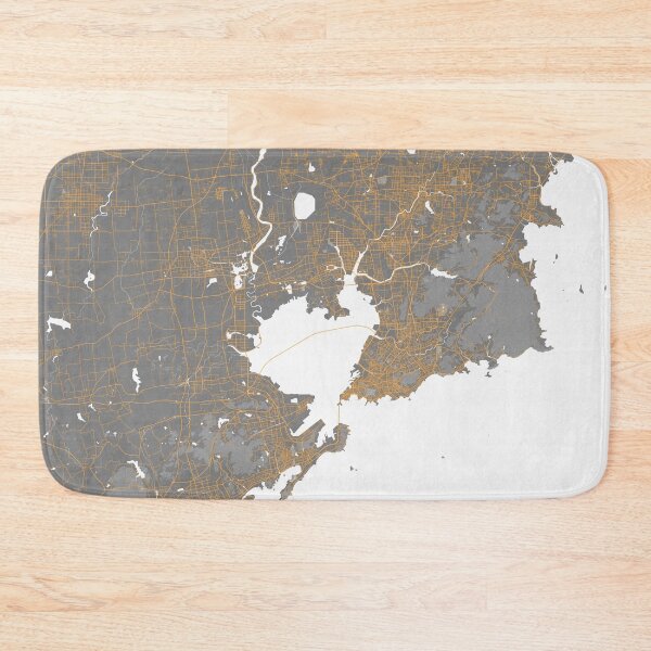 Item preview, Qingdao City Map of Shandong, China - Bauhaus designed and sold by deMAP.