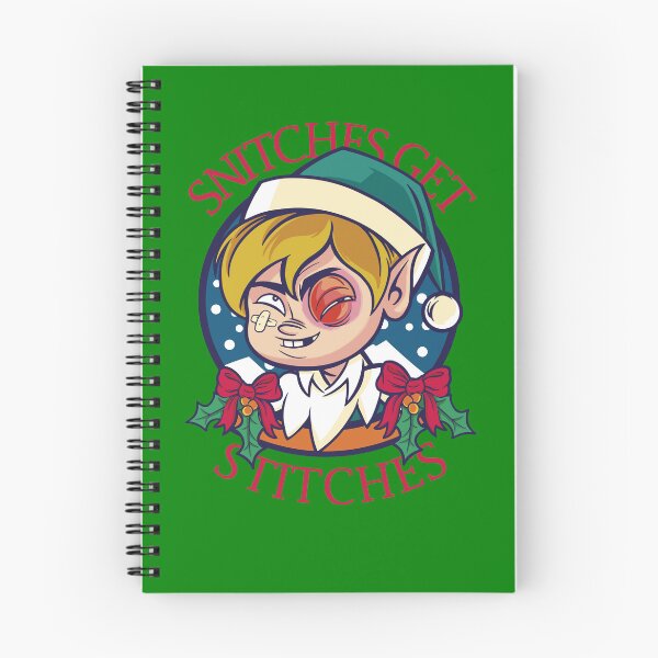 Aperçu de l'œuvre Snitches Get Stitches Elf Christmas Snitches Get Stitches Gear créée et vendue par DynamicDesign.