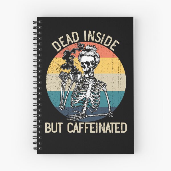 Item preview, Dead Inside But Caffeinated Woman Skeleton Drinking Coffee Gear designed and sold by DynamicDesign.