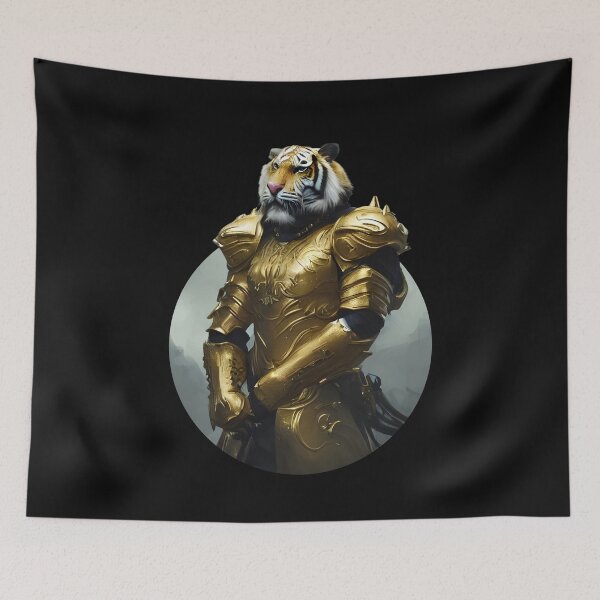 Item preview, Tiger in Golden Armor designed and sold by MktngMultiverse.