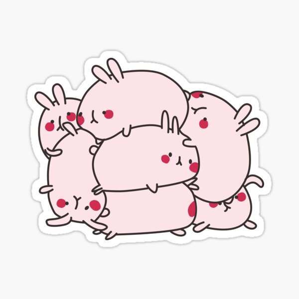 Bunnies Sticker For Sale By Mammoths Redbubble 