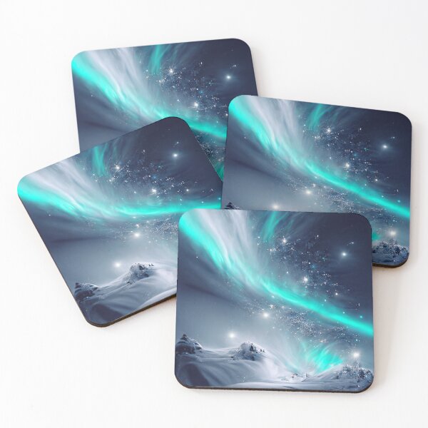 Item preview, Northern lights on a snowy mountens designed and sold by Sub-AIRTist.