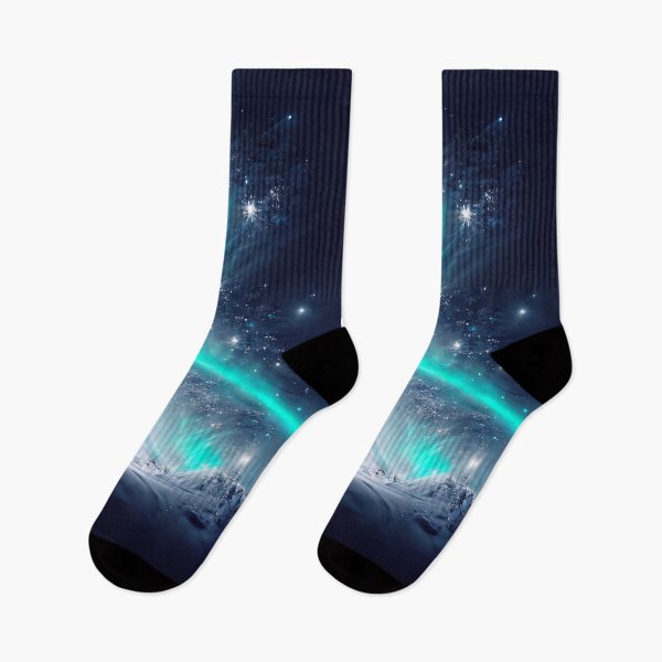 Item preview, Northern lights on a snowy mountens designed and sold by Sub-AIRTist.
