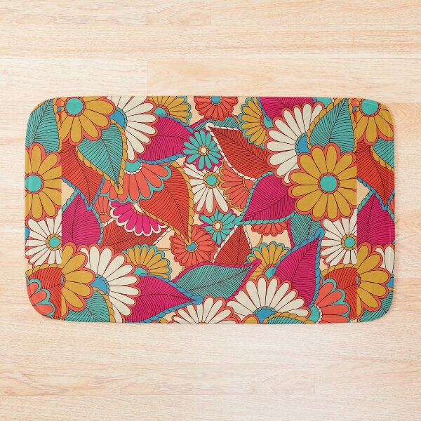Item preview, red floral pattern designed and sold by obinsuma.