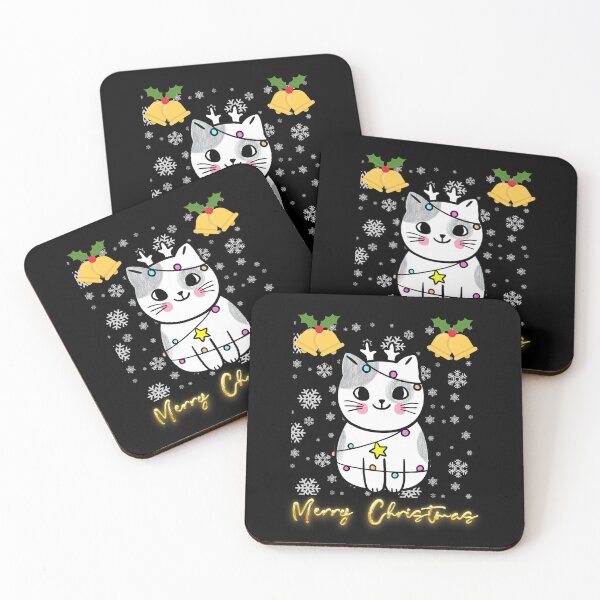 Item preview, Black santa cat tangled up in lights christmas santa | Merry Christmas funny cats sayings and quotes | gifts for Christmas designed and sold by ThanksVibe.
