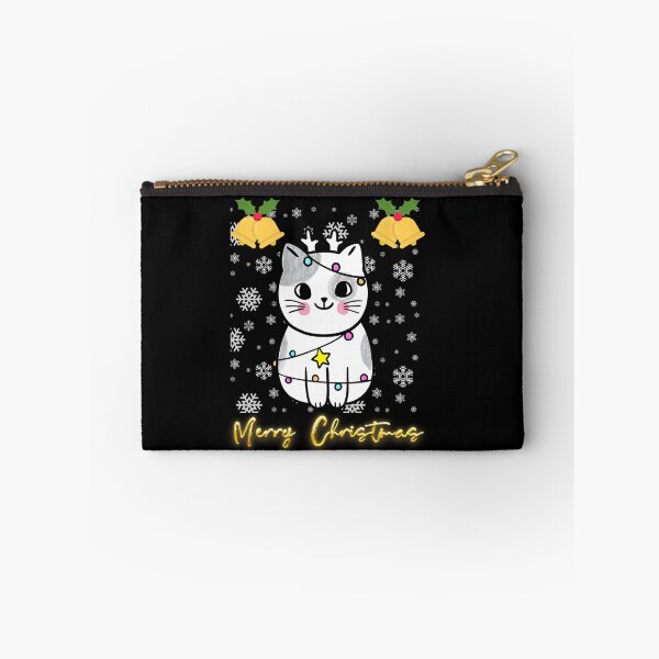 Item preview, Black santa cat tangled up in lights christmas santa | Merry Christmas funny cats sayings and quotes | gifts for Christmas designed and sold by ThanksVibe.