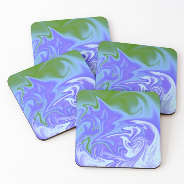 Item preview, Blue Turquoise Purple Green White Liquid Art. Liquid Marble. Abstract Design. designed and sold by Jason123za.